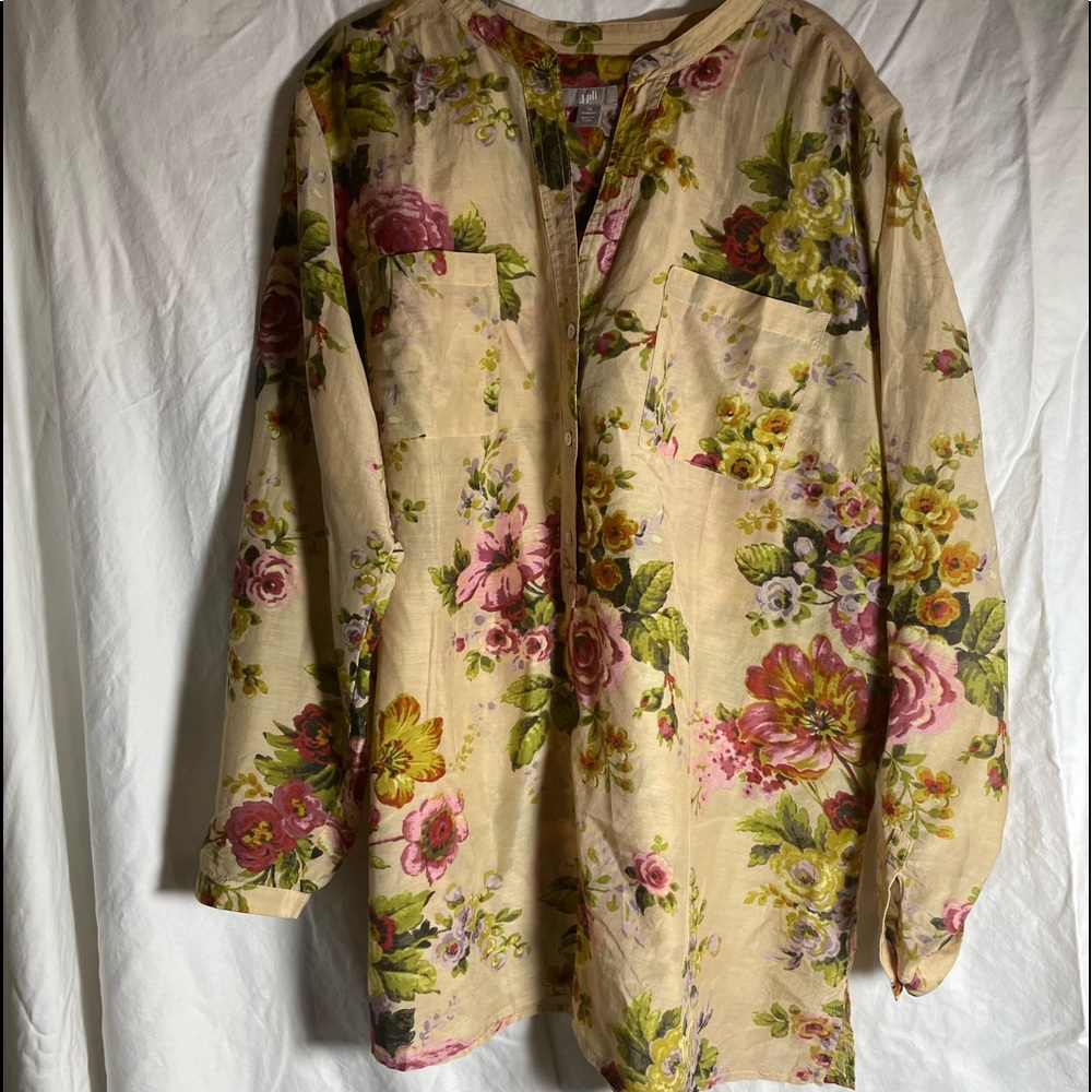 J. Jill Floral Silk weight blouse
